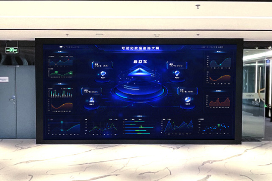 酷游九州P1.25小间距LED屏助力安盾网打造高科技展厅